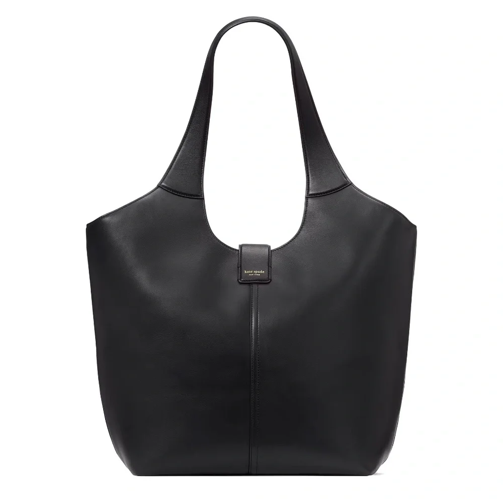 Kate Spade Dakota Large Smooth Napa Leather Tote - Black - Picture 3 of 8